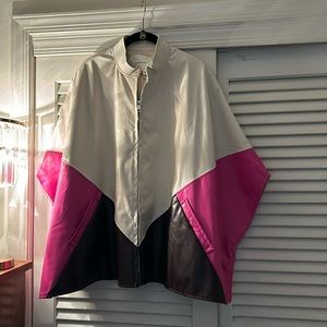 NWOT - Anthropology Vegan Leather Poncho